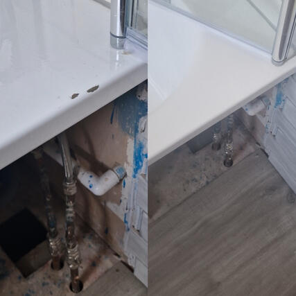 Enamel bath chips repaired in Cardiff