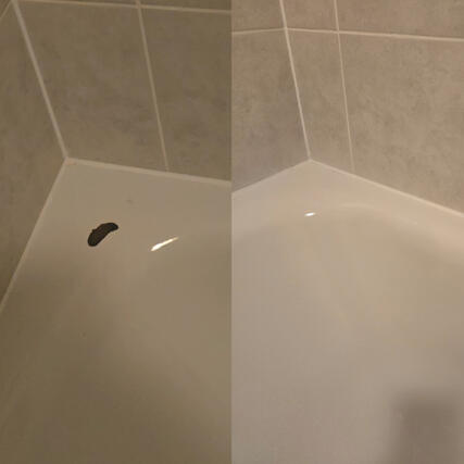 Steel bath chip repair done in Cardiff