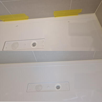 Acrylic shower tray chip repair done Newport wales