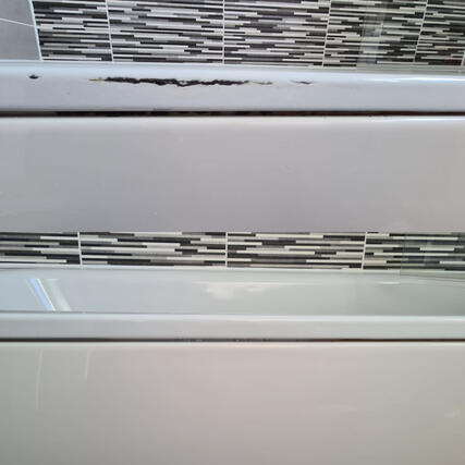 Rusty steel bath side repaired in Cardiff