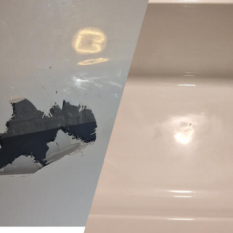 Acrylic bath crack repair done Cardiff