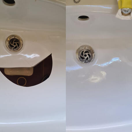 Ceramic sink hole repair done in Cardiff